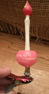 Candela clip in vetro vintage decorazione Natale Germania - Foto 1 di 5