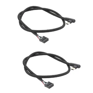 2Pcs USB 9Pin to Type C Cable for Computer Motherboard Shielding Mesh Line7818 - Afbeelding 1 van 7