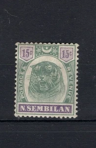 UK GB Malaysia Negri Sembilan 15c green & violet MH  high CV - Picture 1 of 1