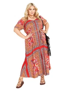 Avenue Women's Plus Size Zoey Cold Shoulder Maxi Dress - Picture 1 of 26