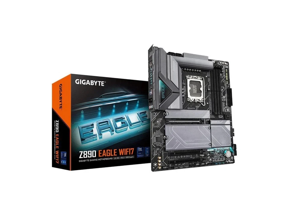GIGABYTE Z890 EAGLE WIFI7 Ultra Core (Serie 2) LGA 1851, ATX, DDR5, 4x M.2, PCI Foto 1 de 1