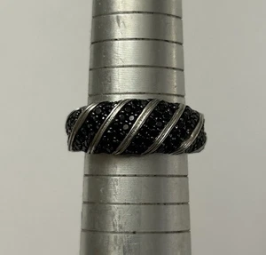 Anillo de plata esterlina de ónix negro de diseñador - talla 9,5 joyería fina 925 - Imagen 1 de 5
