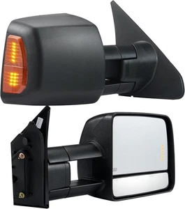 Juego de pares de espejos retrovisores de remolque, izquierda y derecha para Toyota Tundra 2007-2016, calefacción eléctrica - Imagen 1 de 10