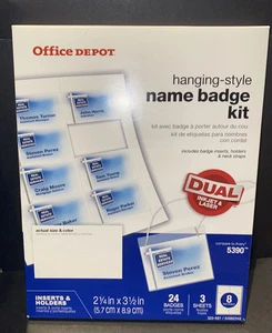 Office Depot Brand Name Badge Kit, Pack Of 24 - Picture 1 of 2