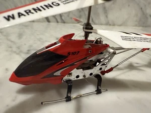 Syma S107 Red Mini RC Helicopter – Lights Up – As-Is For Parts or Repair - Picture 1 of 9