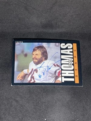 Bob Thomas 1985 Topps #36 Chicago Bears Chargers Auto Autographed Signed Card - Image 1 of 3