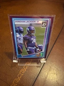 Donruss Donovan Jackson Donruss 2025 óptica púrpura clasificación Prizm novato radiocontrol #D 11/50 - Imagen 1 de 2