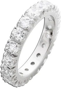 Memoire Alliance Ring Silber 925 weiße Zirkonia Steine 16 - Bild 1 von 4