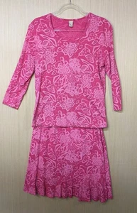Sun Moda Damen Gr. Medium Top und Rock Set rosa geblümt - Bild 1 von 14