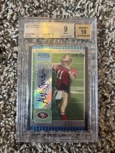 2005 BOWMAN CHROME ALEX SMITH RC Signed Rookie /199 BGS 9 mint Card, 10 Auto - Picture 1 of 3