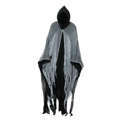 Halloween Hooded Cloak Reaper Cosplay Cape for Escape Room Unisex Man Women - Image 1 of 2
