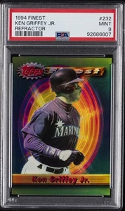 1994 FINEST REFRACTOR #232 KEN GRIFFEY JR. PSA 9 - Picture 1 of 2