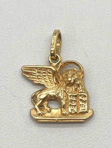 750 18k Gold Geflügelter Löwe Hl. Mark - 3,92g - Bild 1 von 7