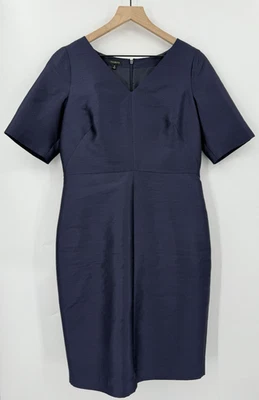 Talbots Dress Womens 10 Blue Silk Wool Party Office Career Preppy Lightweight - Image 1 of 4