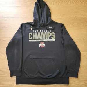 Nike Ohio State Buckeyes 2014 National Championship Hoodie Mens Large Black  - Picture 1 of 12