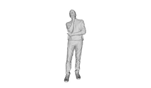 Printle E Homme 052--Young Man Thinking Casual Figure for Dioramas Train Sets - Picture 1 of 11
