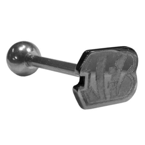 Cincinnati Bengals Stainless Steel Barbell Tongue Ring (Logo) NFL Football Cover