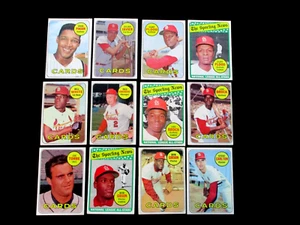 1969 TOPPS.ST LOUIS CARDS TEAM SET..VG/EX AVG..GIBSON, BROCK, CARLTON, TORRE - Bild 1 von 6