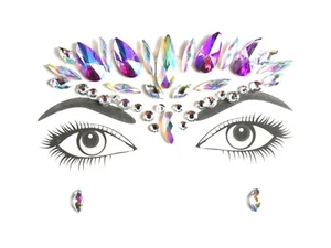 Gesicht Edelsteine Glitzer Aufkleber Face Tattoo Strass Steine Festival Fa10 - Bild 1 von 1