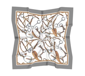 Large Designer Equestrian Scarf - 50" x 50" Saratoga-Winning Silks Custom Design - Picture 1 of 4