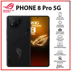 ASUS ROG Phone 8 Pro 5G 16GB+512GB BLACK Dual SIM Unlocked Android Cell Phone - Picture 1 of 6