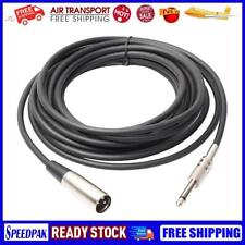 XLR 3-Pin Male to 1/4in Mono Plug Shielded Microphone Mic Audio Cable(3m)