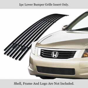 Fits 2008-2010 Honda Accord Sedan Bumper Stainless Black Billet Grille Insert - Picture 1 of 7