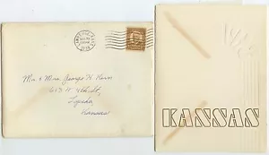 1938 Kansas University Beginn Einladung für Miss Garnette Alicia Miller - Bild 1 von 2