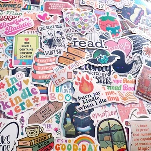 100 PCS Book Stickers for Kindle, Bookish Sticker Pack for IPAD, Laptop, Ebook R - Picture 1 of 9