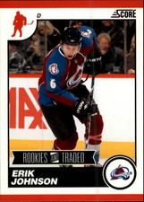 2010-11 Score Colorado Avalanche Hockey Card #571 Erik Johnson