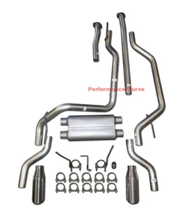 Performance Dual Exhaust Kit - Super V Muffler Fits 09 - 20 Toyota Tundra - Picture 1 of 2