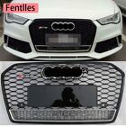 RS6 style black + chrome grill for Audi A6 C7 2016-2018 radiator grille front grille