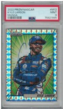 2022 Panini Prizm NASCAR Racing Card Kyle Larson M12 Manga PSA 9 Mint Case Hit!