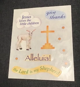 🔥🌟Creative Memories Sticker CHRISTIAN JESUS LOVES CHILDREN CROSS NOS NLA * - Picture 1 of 1