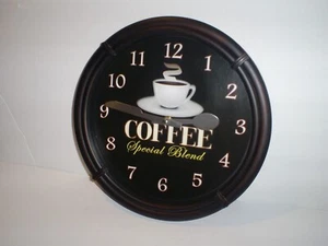 11" Kaffee Wanduhr mit Messer & Löffel für Zeiger - Bild 1 von 3