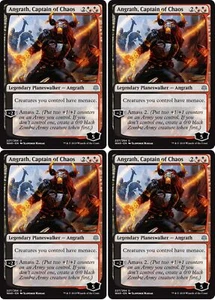MTG - 4x ANGRATH, CAPTAIN OF CHAOS - War of the Spark (U) - Picture 1 of 1