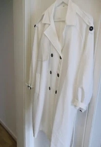 Exklusiver Designer Damen Mantel Trenchcoat weiß 38/40 Frühling-Sommermantel NEU - Bild 1 von 6