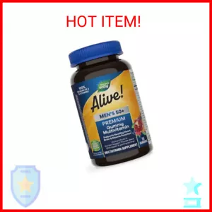 Nature’s Way Alive! Men’s 50+ Premium Gummy Multivitamin, Supports Healthy Heart - Picture 1 of 2