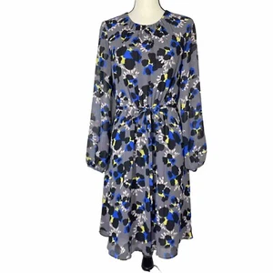 Boden Dorothy Dress Pewter Wild Floret Womens 4 Zip Up W0662 - Picture 1 of 19
