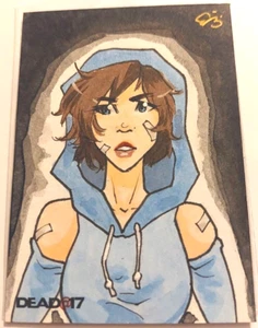5finity 2018 Dead @ 17 Series 2 15th Ann by Eli Benik Sketch card 1 of only 15 - Picture 1 of 3