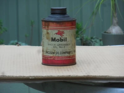 Vacuum Oil Company Shock Absorber Oil No 2 Mobil 1 Imperial Pint Tin - image 1 of 4
