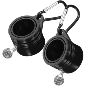 2pcs Flag Fasteners Flag Pole Rings with Clip for 1 Inch Black - Picture 1 of 12