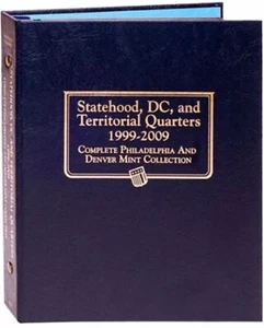 Whitman Album 2821 For US Statehood + Territorial Quarters Coins P&D 1999-2009 - Picture 1 of 10