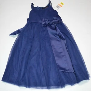 Chantilly Place Girls Navy Dress Size 6x  - Imagen 1 de 2
