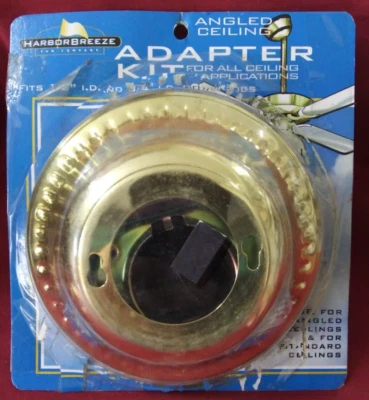 HARBOR BREEZE ANGLED Mount CEILING Fan KIT ADAPTER L485 POLISHED BRASS - Image 1 of 2