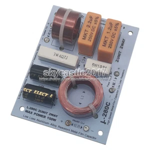 2pcs KASUN L-280C 2 Way 2 Unit Hi-Fi Speaker Frequency Divider Crossover Filters - Picture 1 of 8