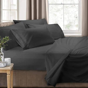 Rv/Short Queen 6-Piece Bed Set for Campers - Deep Pocket Fitted Sheet Luxury Sof - Picture 1 of 12