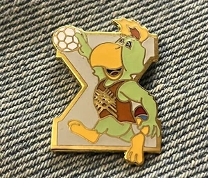 Pin de balonmano ~ Juegos Panamericanos 1987 ~ Mascota Amigo ~ Loro ~ no olímpico - Imagen 1 de 2
