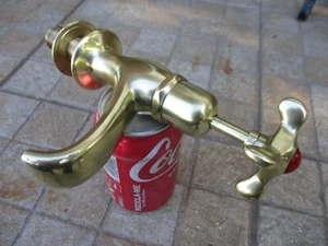 Vintage in Brass Tap Faucet 1/2"  Wash Basin Sink Refurbished New Rubber - Picture 1 of 18