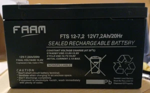 FTS12-7.2F2 Batteria FAAM 12V 7,2Ah AGM Faston 6,3mm ( 2 unitá ) - Foto 1 di 2